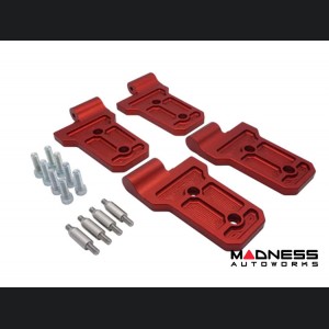 Jeep Wrangler JL Billet Door Hinges - Aluminum - Red